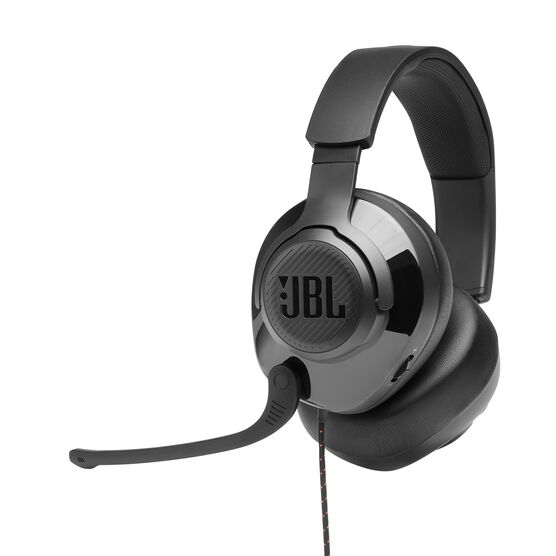 JBL Quantum 200 - Black - Wired over-ear gaming headset with flip-up mic - Hero JBL Quantum 200 - Black - Wired over-ear gaming headset with flip-up mic - Hero
